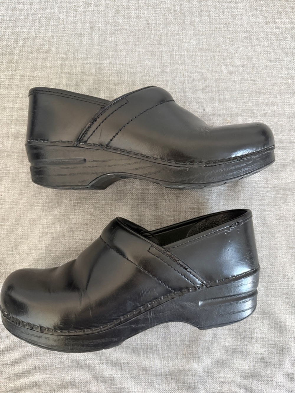 Dansko Black Leather Clogs